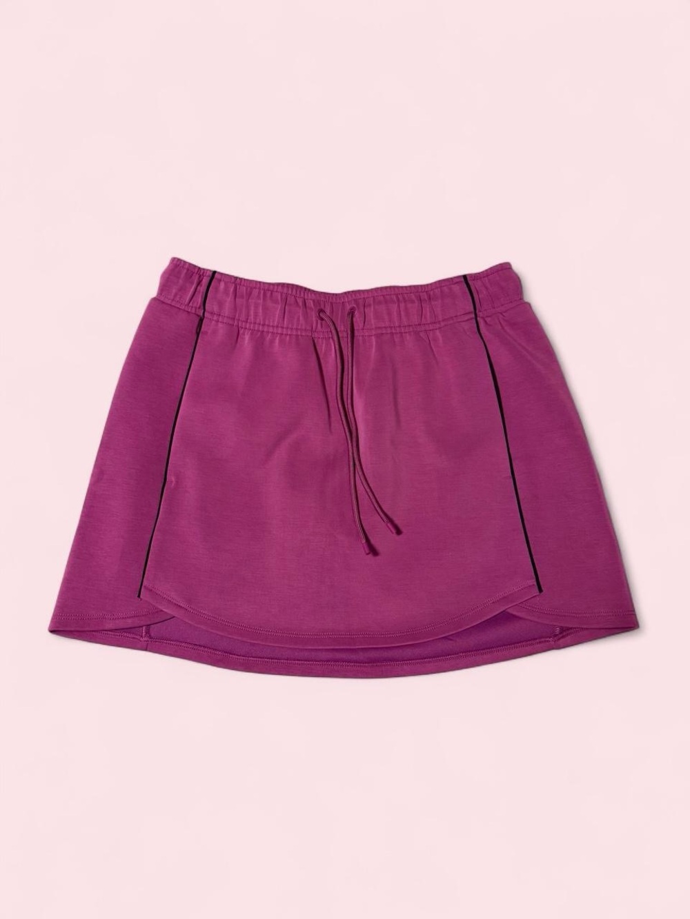 all in motion Magenta Drawstring Active Skort with Black Piping